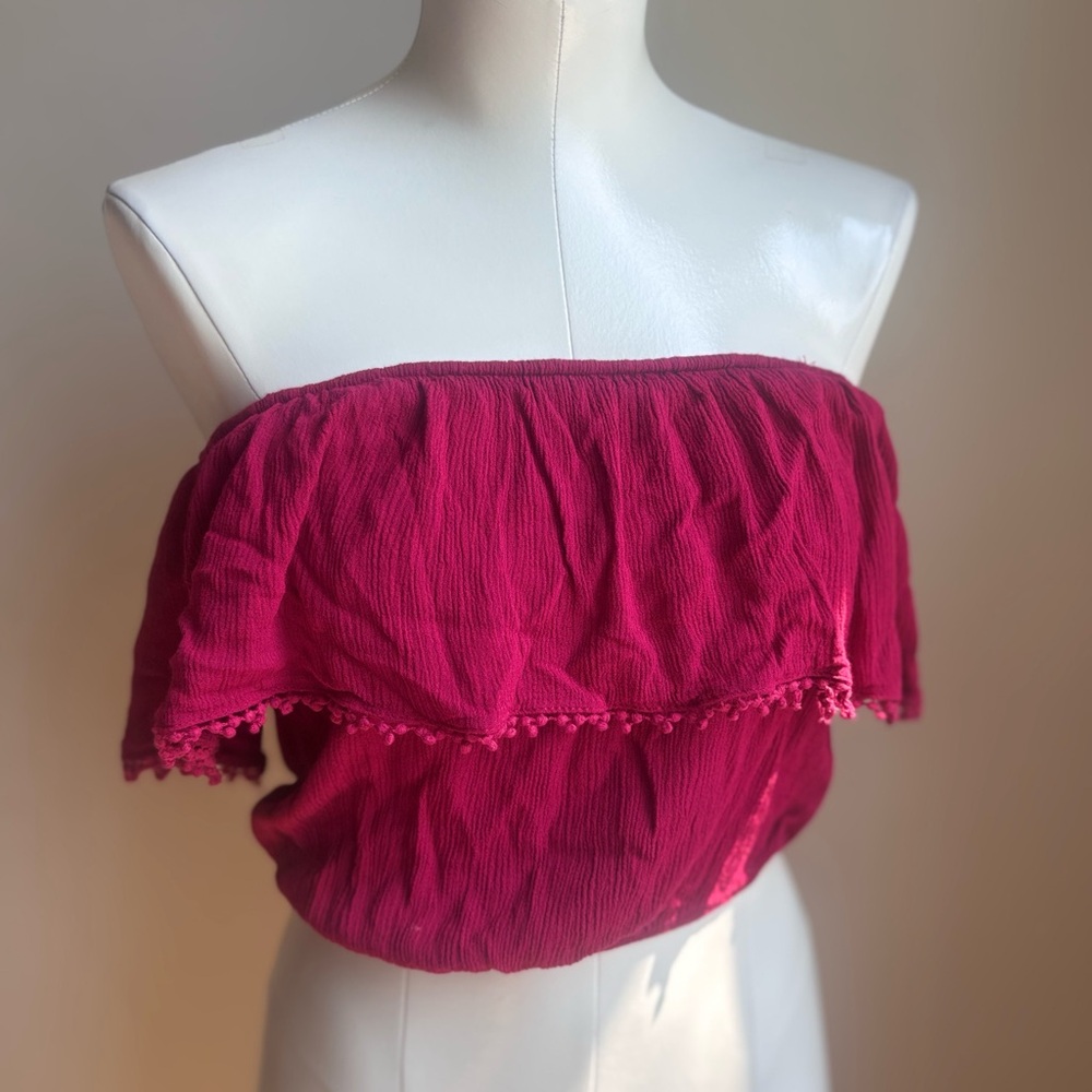 Tex Sixty Sherman Off-Shoulder Pink Top